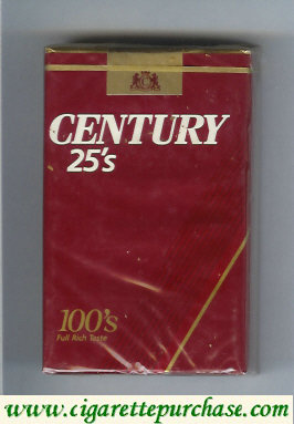 Century 25s 100s cigarettes